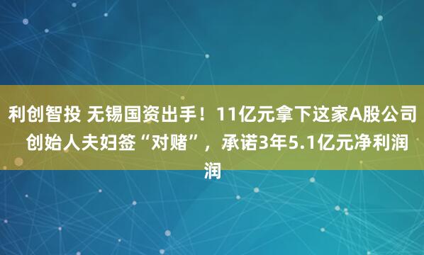 利创智投 无锡国资出手！11亿元拿下这家A股公司  创始人夫妇签“对赌”，承诺3年5.1亿元净利润