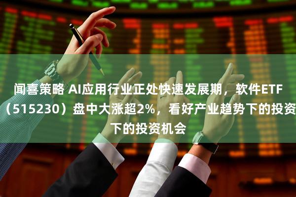 闻喜策略 AI应用行业正处快速发展期，软件ETF国泰（515230）盘中大涨超2%，看好产业趋势下的投资机会