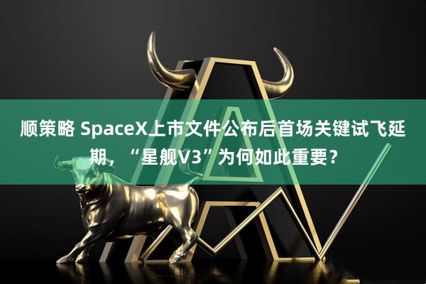 顺策略 SpaceX上市文件公布后首场关键试飞延期，“星舰V3”为何如此重要？