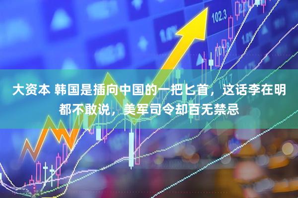 大资本 韩国是插向中国的一把匕首，这话李在明都不敢说，美军司令却百无禁忌